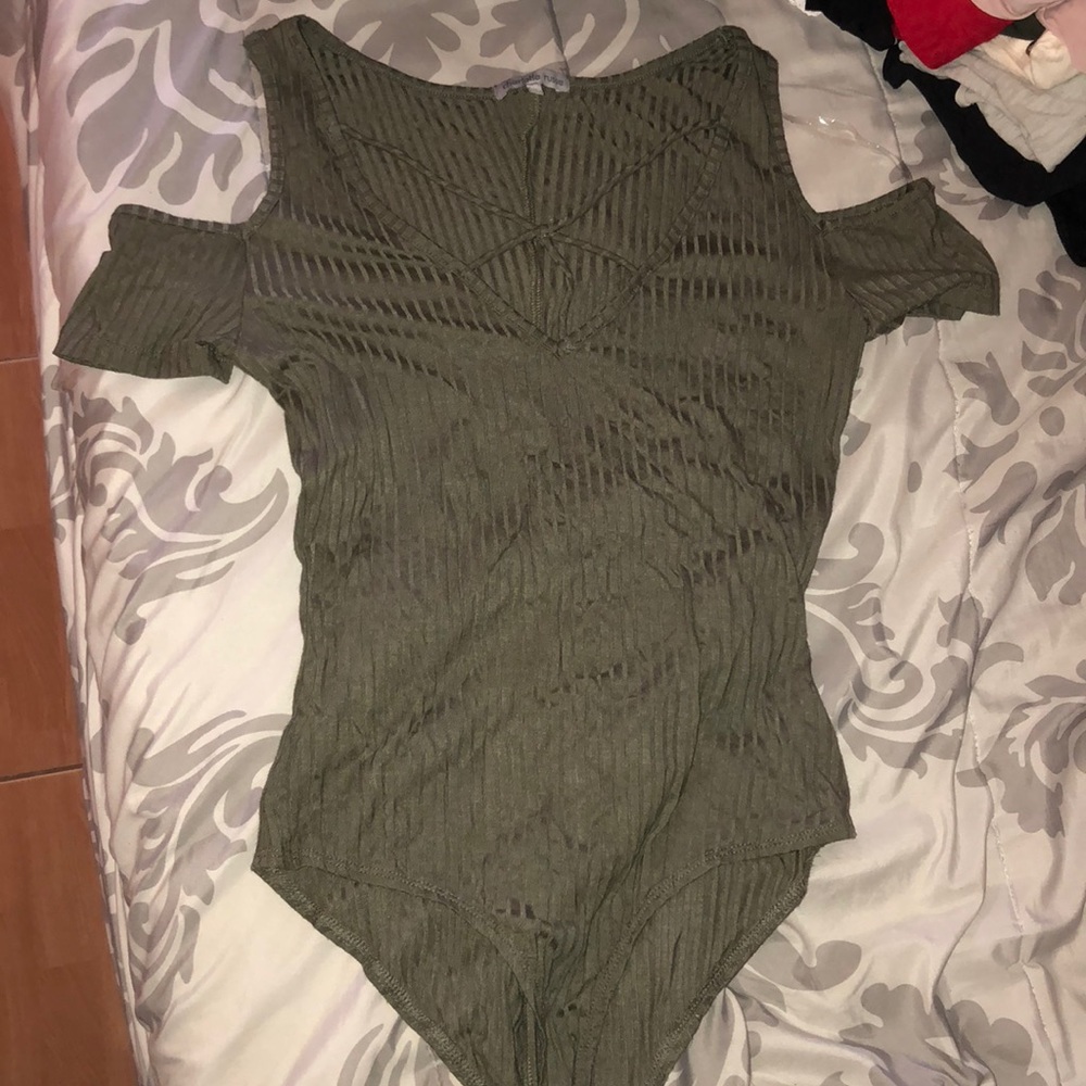 New with tags Green Bodysuit sz small